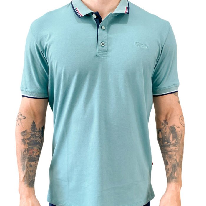 Polo Hombre Algodón Piqué Classic Fit con Bordado – Menta
