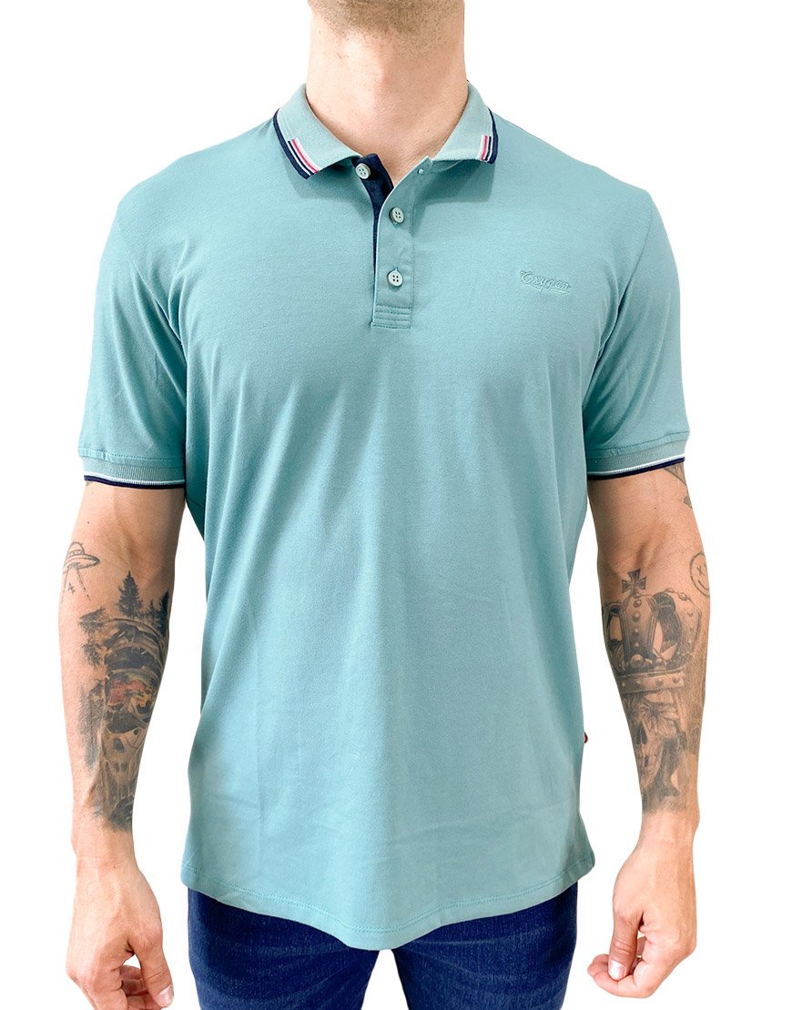 Polo Hombre Algodón Piqué Classic Fit con Bordado – Menta