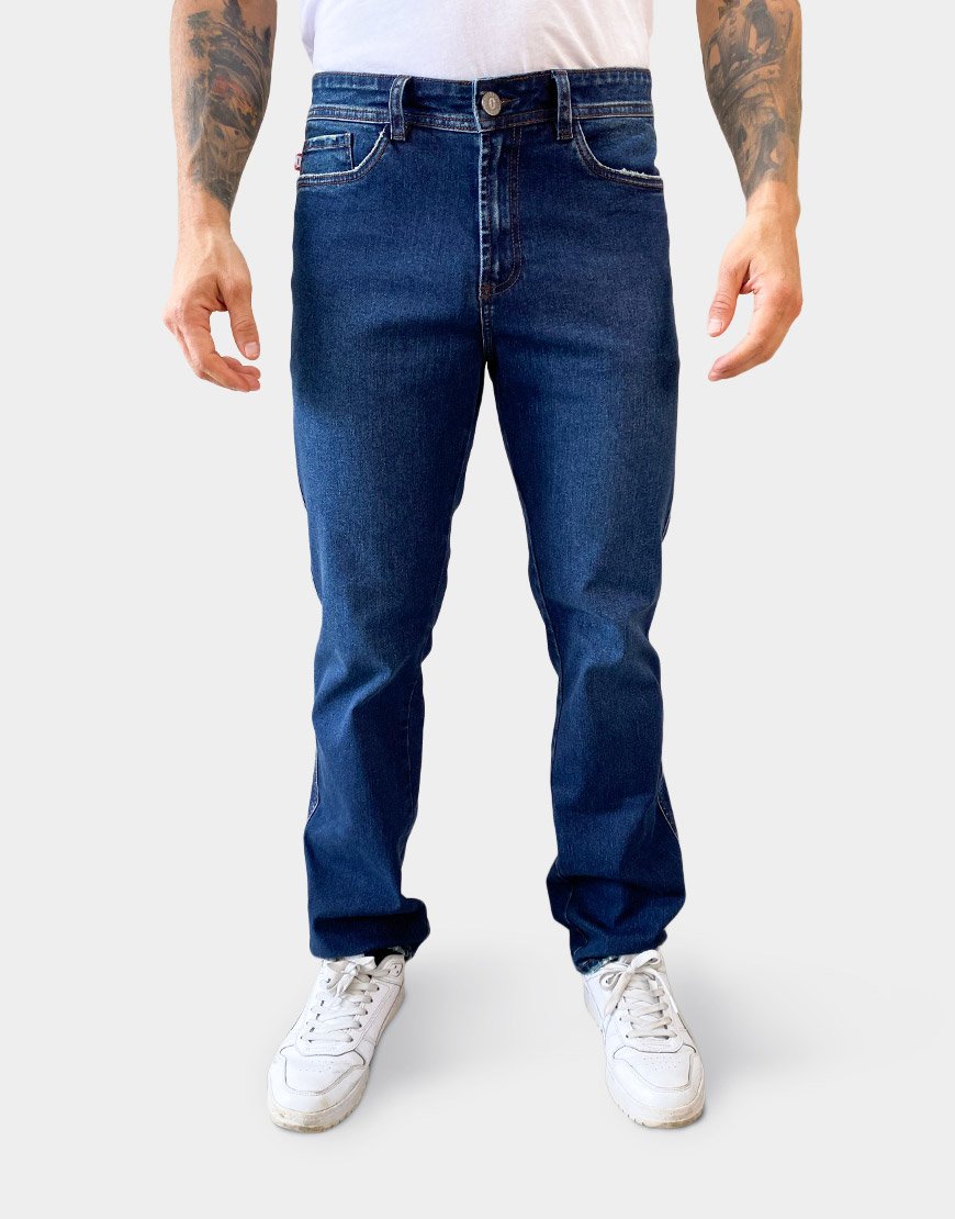 Jean Hombre Alternative Fit Stretch Denim Elástico – Azul Índigo Medio