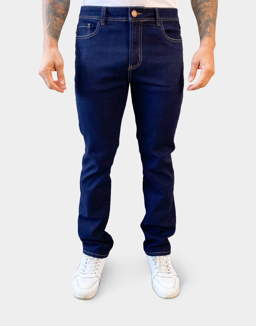 Jean Hombre Regular Fit RUSH Stretch Denim Elástico – Azul Oscuro