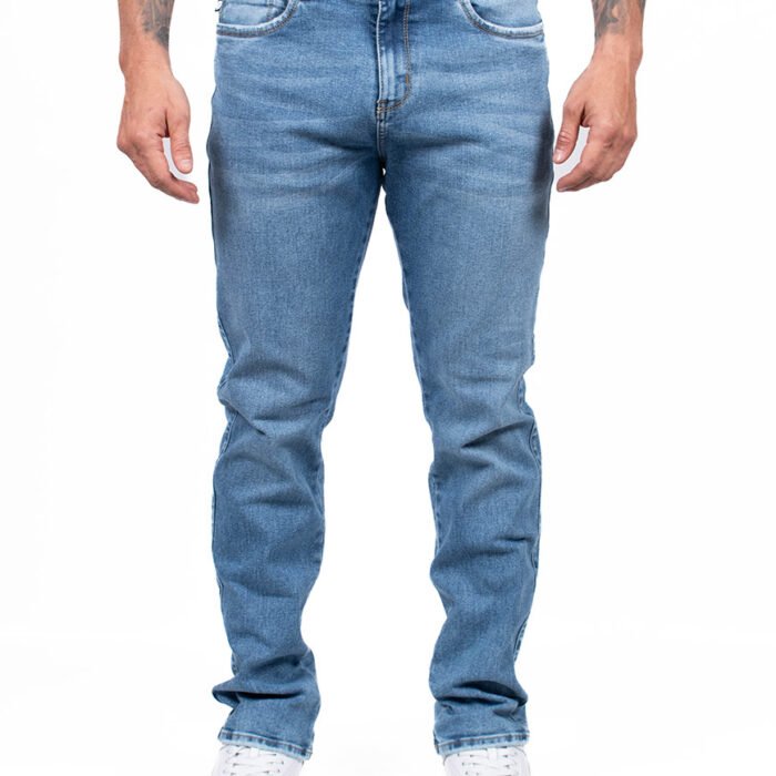 Jean Hombre Regular Fit Denim Corte Recto – Azul Claro