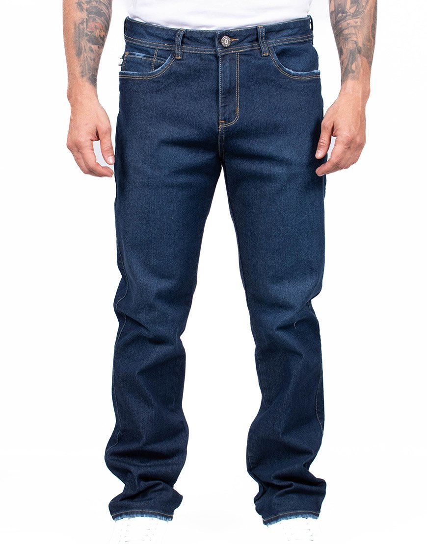 Jean Hombre Regular Fit Denim Construcción Clásica Corte Recto