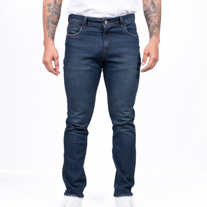 Jean Hombre Slim Fit Skinny Stretch Denim Elástico Clásico