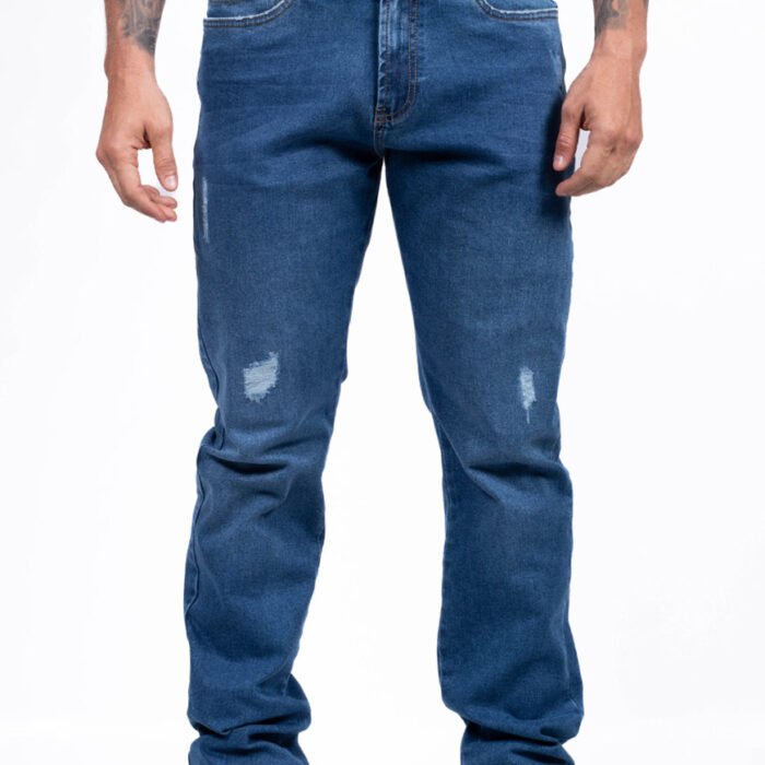 Jean Hombre Regular Fit Denim Corte Recto – Tono Medio