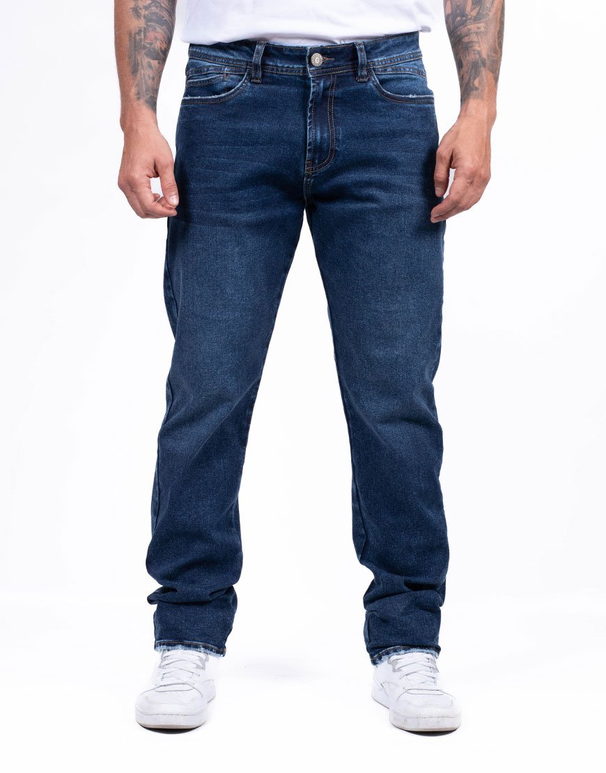 Jean Hombre Regular Fit RUSH Stretch Denim Elástico – Azul Oscuro