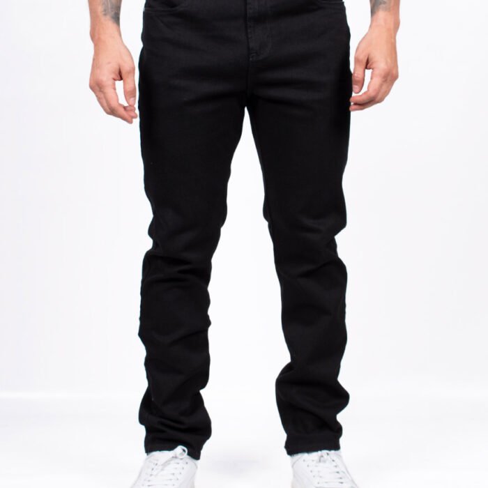Jean Hombre RUSH Regular Fit Stretch Denim Elástico – Negro