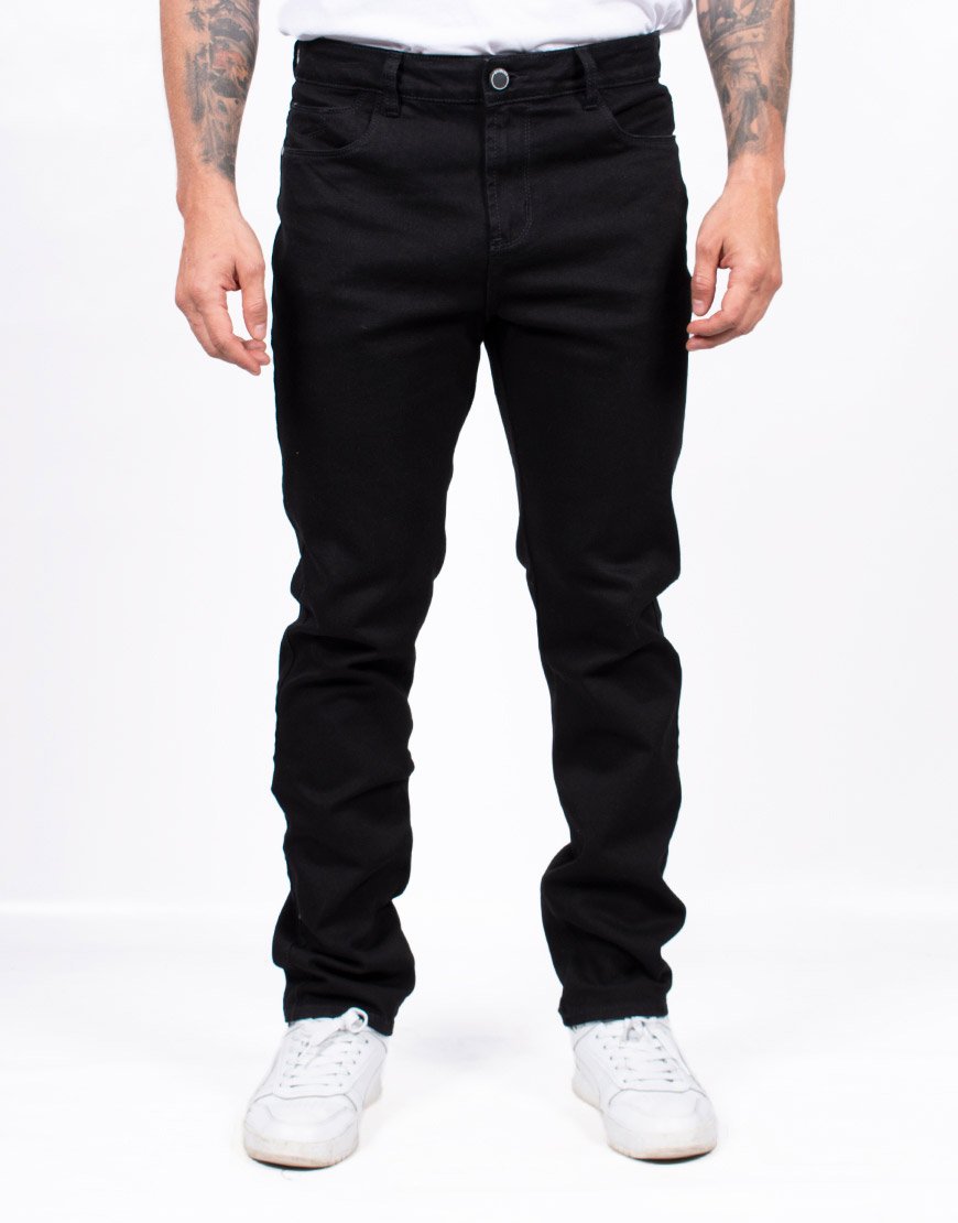 Jean Hombre RUSH Regular Fit Stretch Denim Elástico – Negro