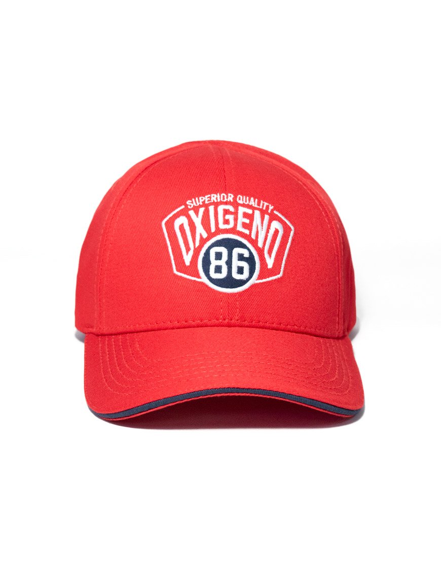Gorra Oxígeno 86 Superior Quality 5 Cascos – Roja