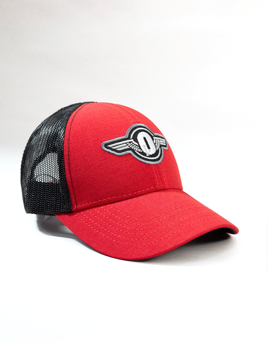 Gorra Trucker Logo Alas Malla – Roja Negra