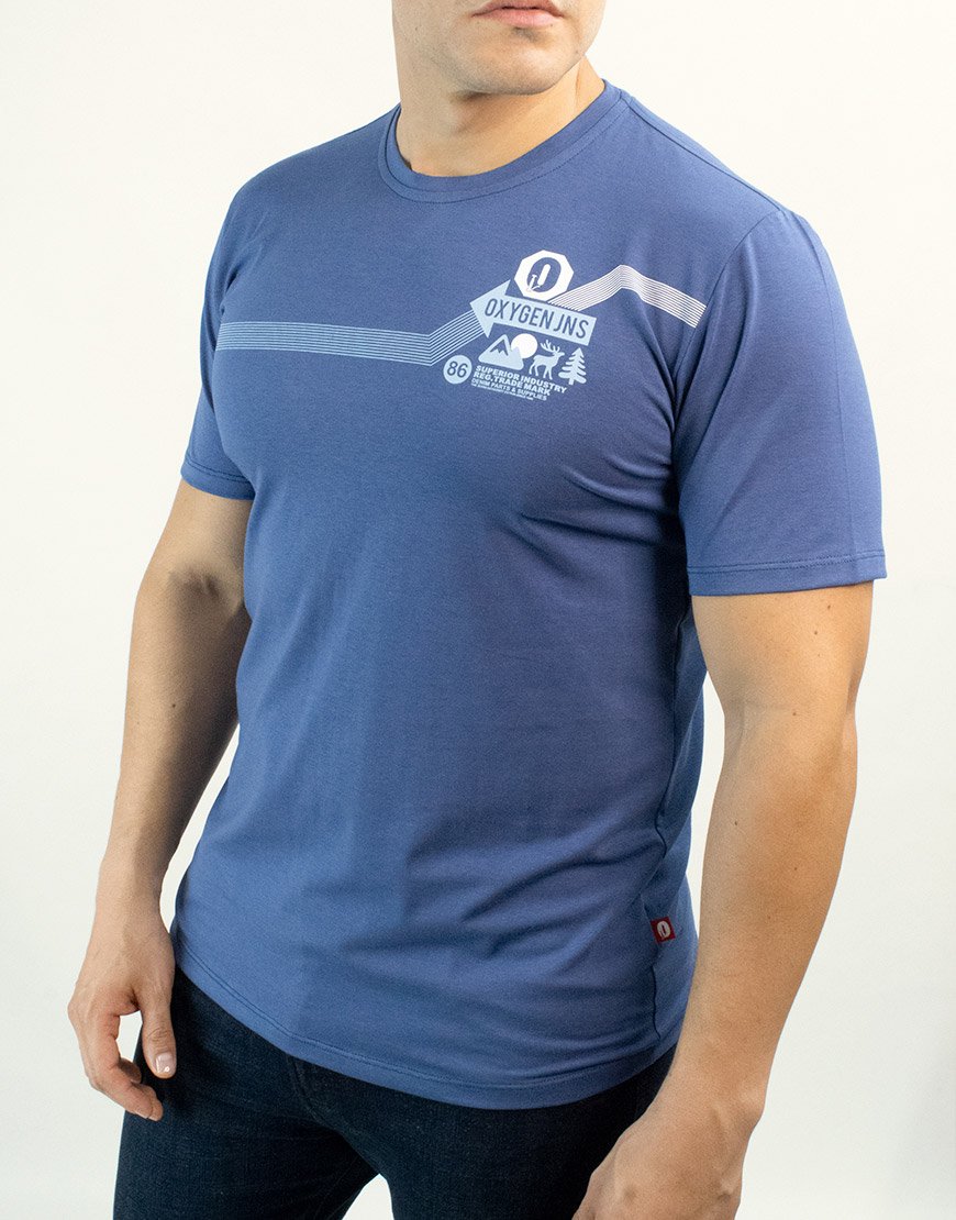 Camiseta Hombre Regular Fit Oxygen Outdoor Algodón