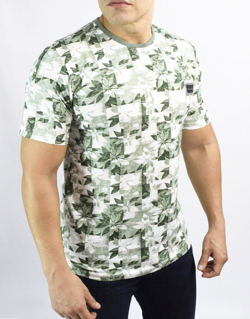 Camiseta Hombre Regular Fit Estampado Sello Bordado