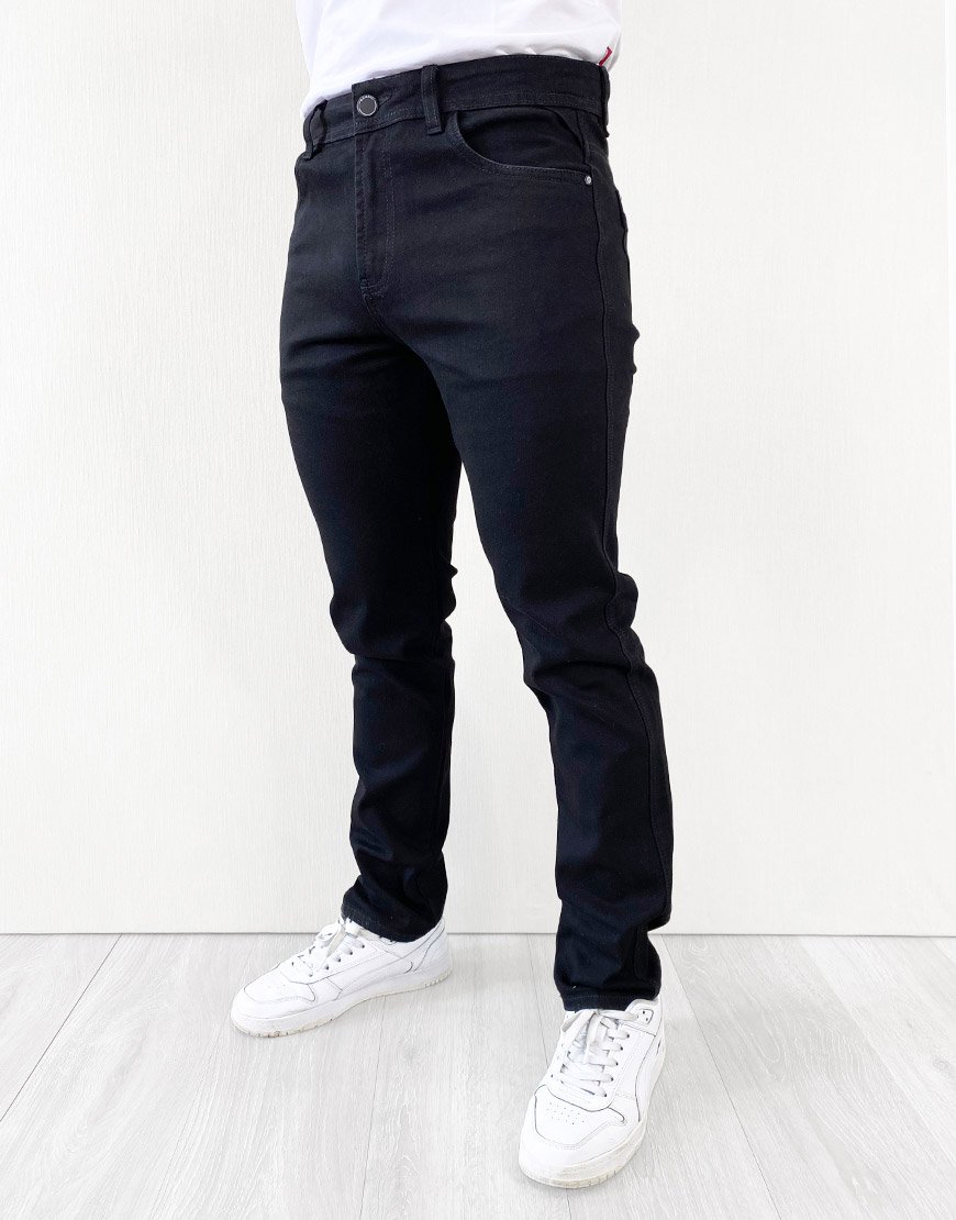 Jean Hombre Tool Fit Skinny Stretch Denim Elástico – Negro Matte
