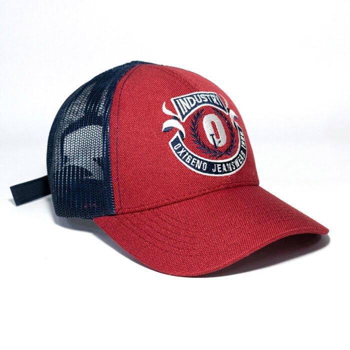 Gorra Trucker OXG Industry Malla – Vinotinto Azul