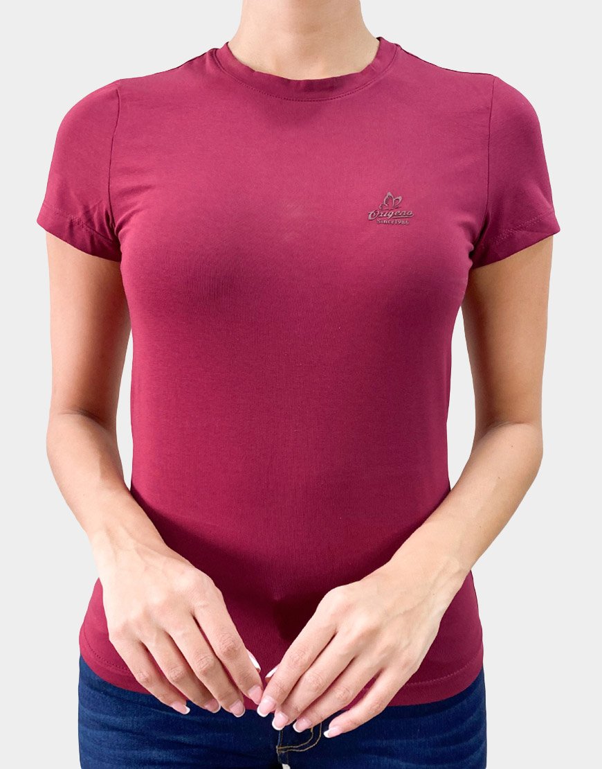 Camiseta Mujer Essential Wine Algodón Premium – Vino