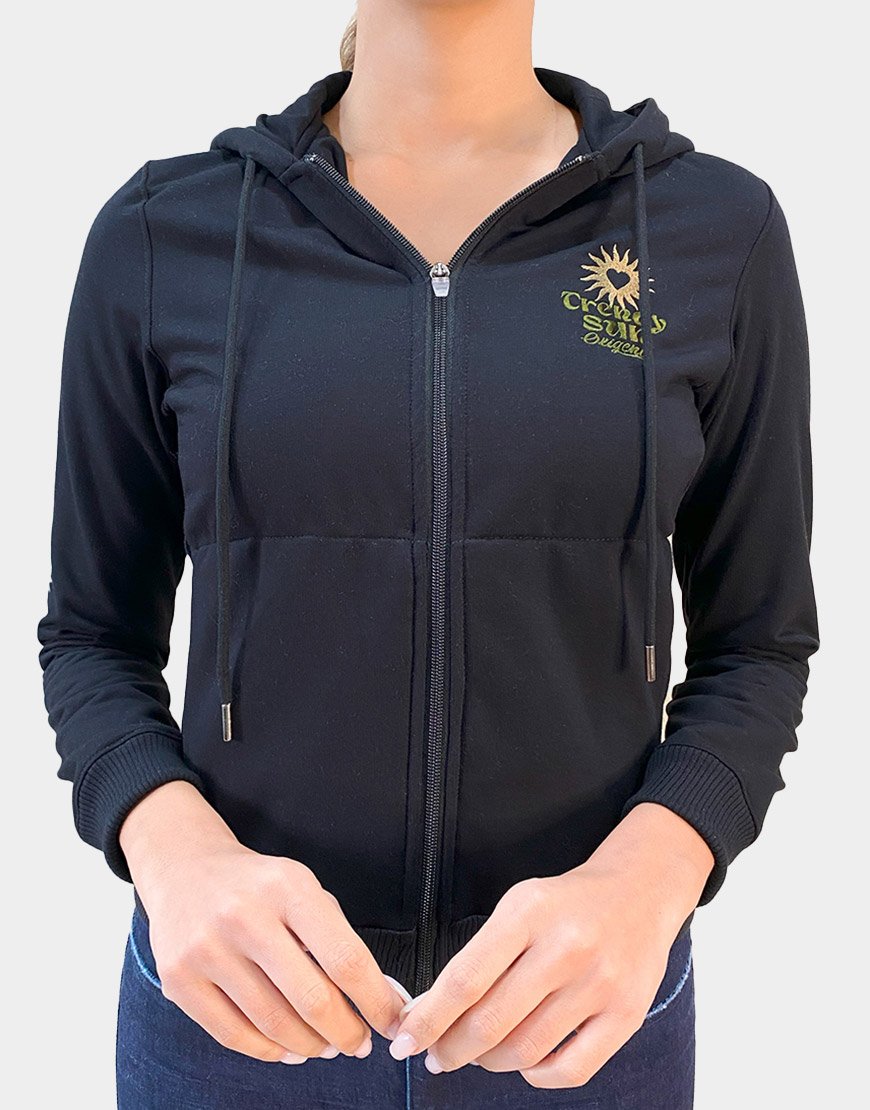 Buso Mujer Charming Sun Algodón Perchado Cierre Frontal – Negro