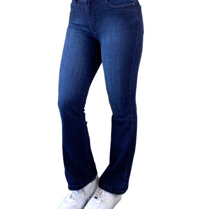 Jean Mujer Wide Leg Clásico – Azul Oscuro