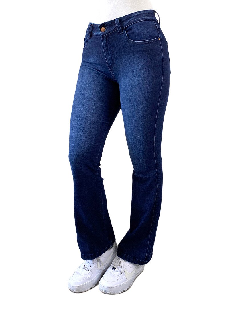 Jean Mujer Wide Leg Clásico – Azul Oscuro