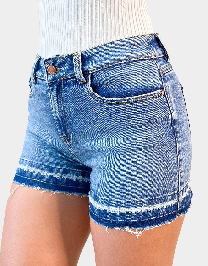Short Mujer – Denim Indie Raw High Stretch