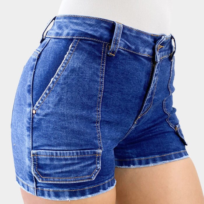 Short Mujer Denim Azure Utilitarian – Azul Medio