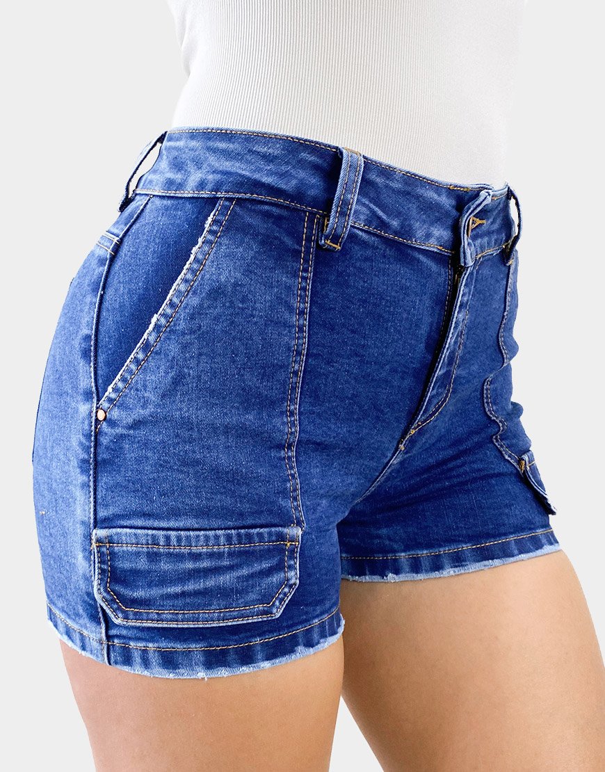 Short Mujer Denim Azure Utilitarian – Azul Medio