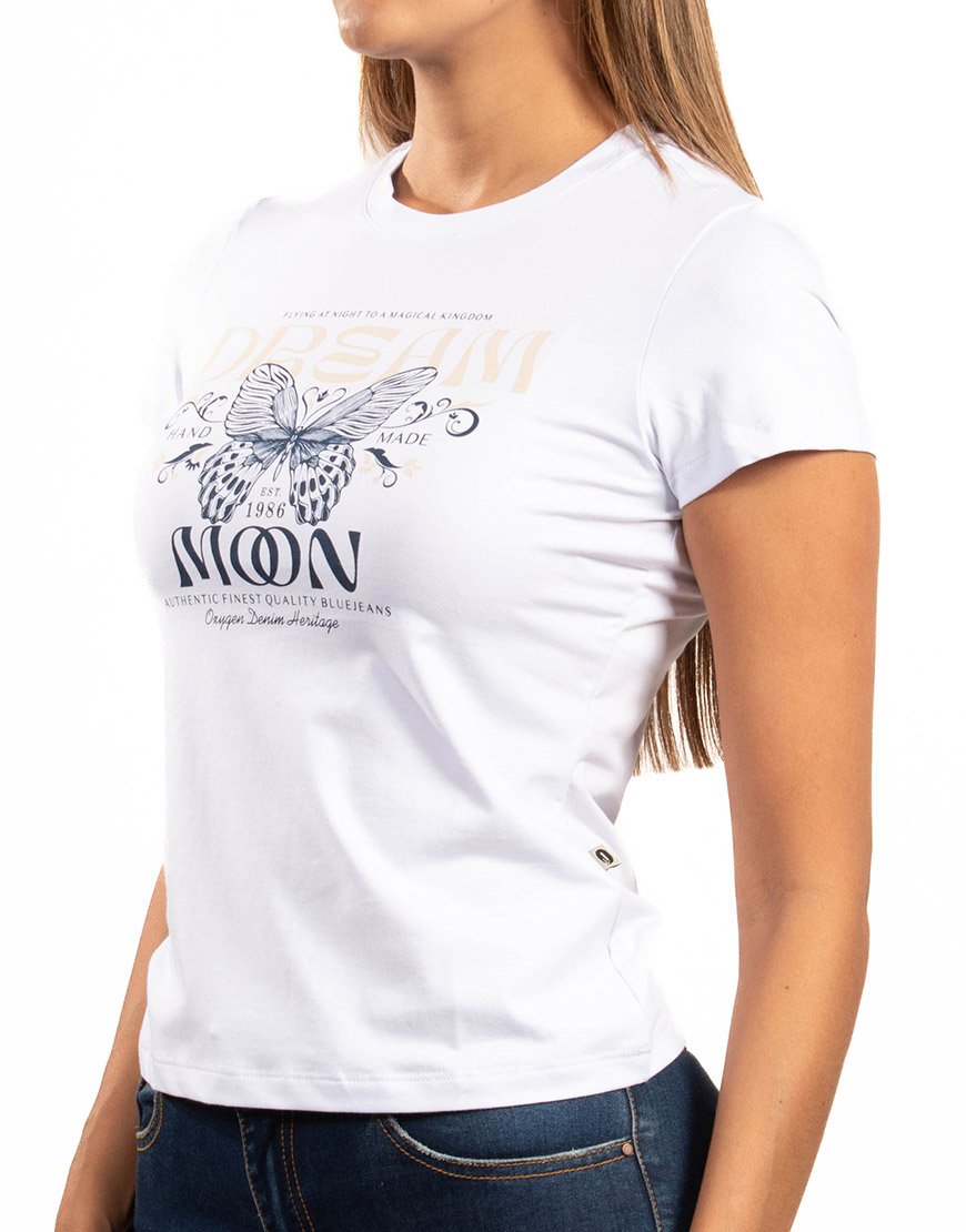 Camiseta Dama Dream Moon – Blanco