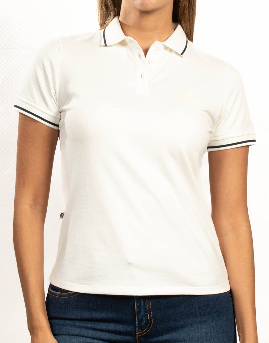 Polo Dama Denim Club Algodón Piqué – Beige