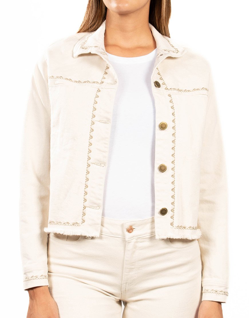 Chaqueta Mujer Drill Ethnic Detail