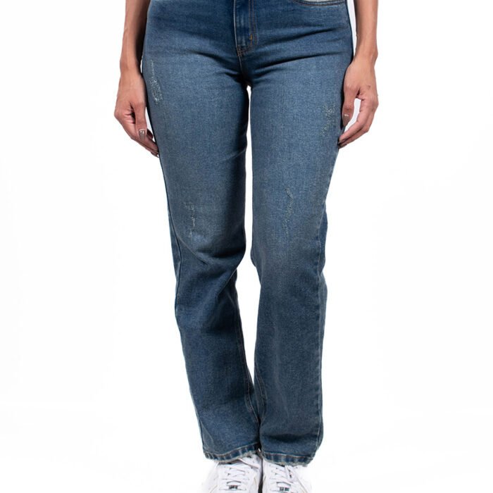 Jean Mujer Corte Recto En Denim – Blue Dark