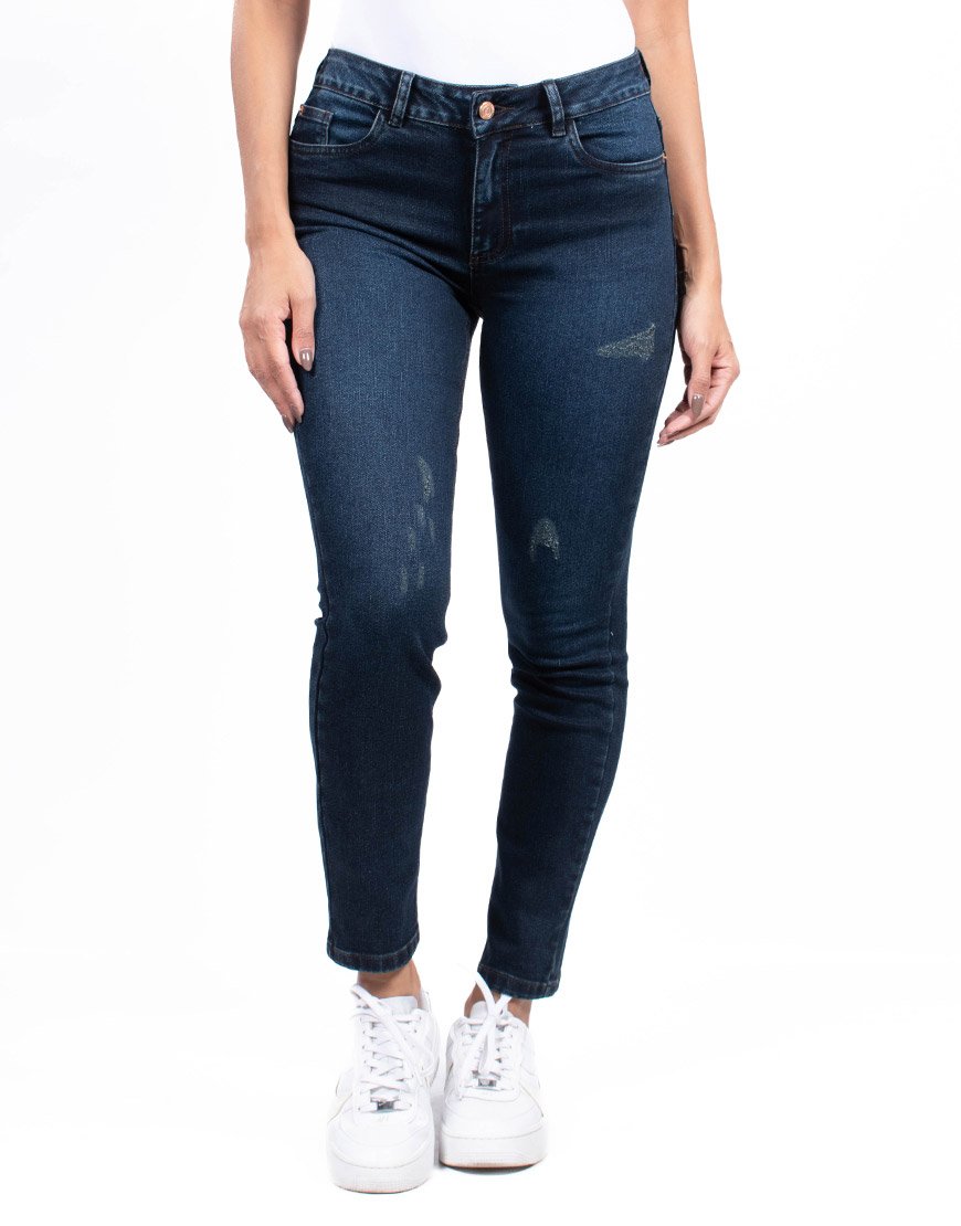 Jean Dama Essential Skinny Denim Flex – Azul Oscuro