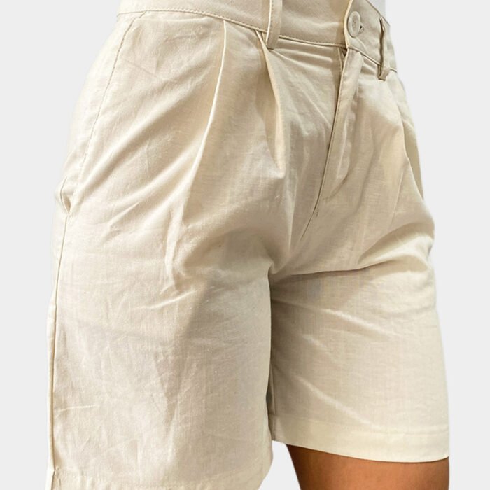 Bermuda Mujer Linen Breeze Textura Lino