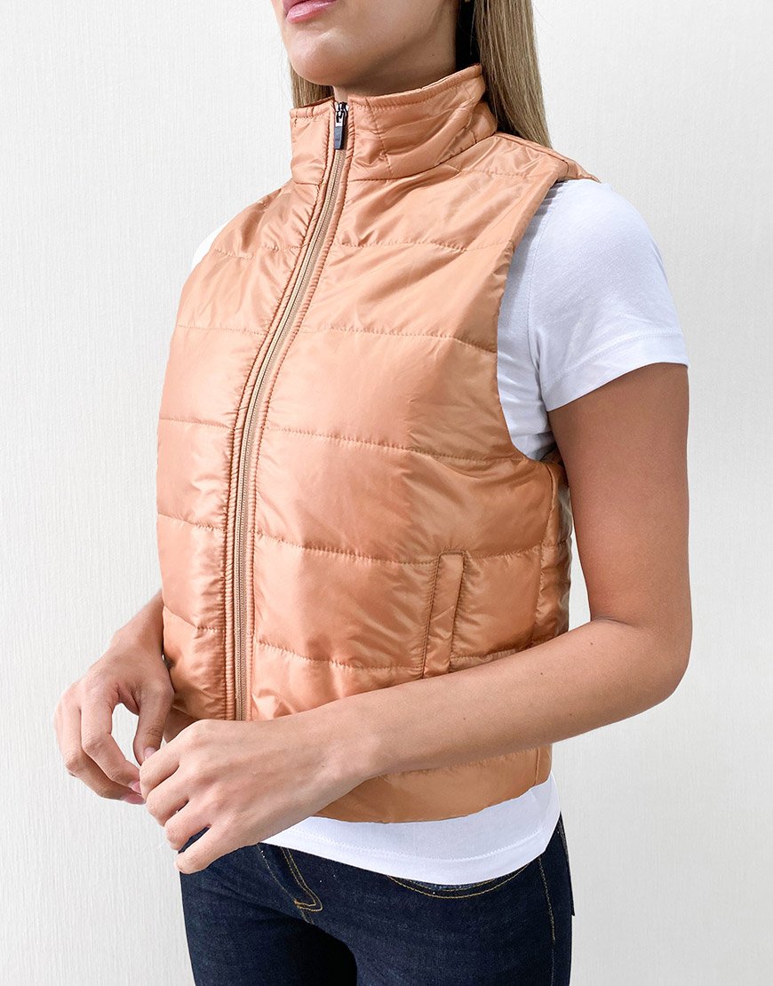 Chaleco Mujer Acolchado – Bronce Rosado
