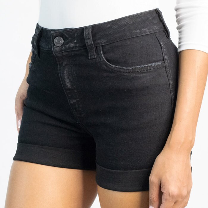Short Mujer Denim Azure Sculpt – Negro