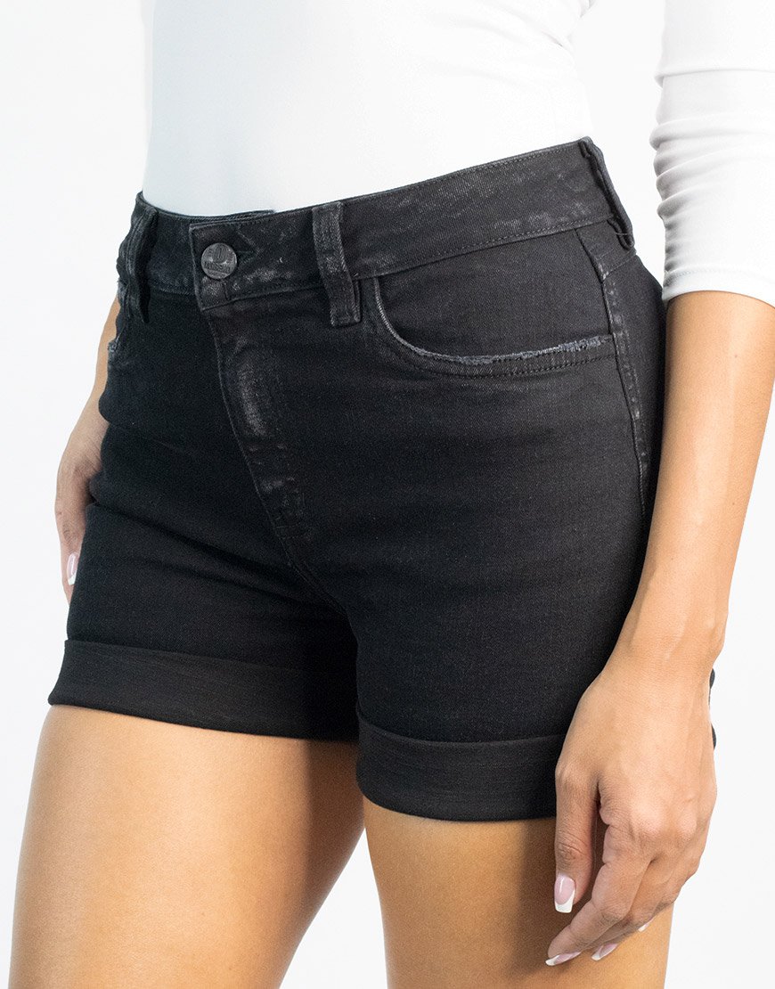 Short Mujer Denim Azure Sculpt – Negro