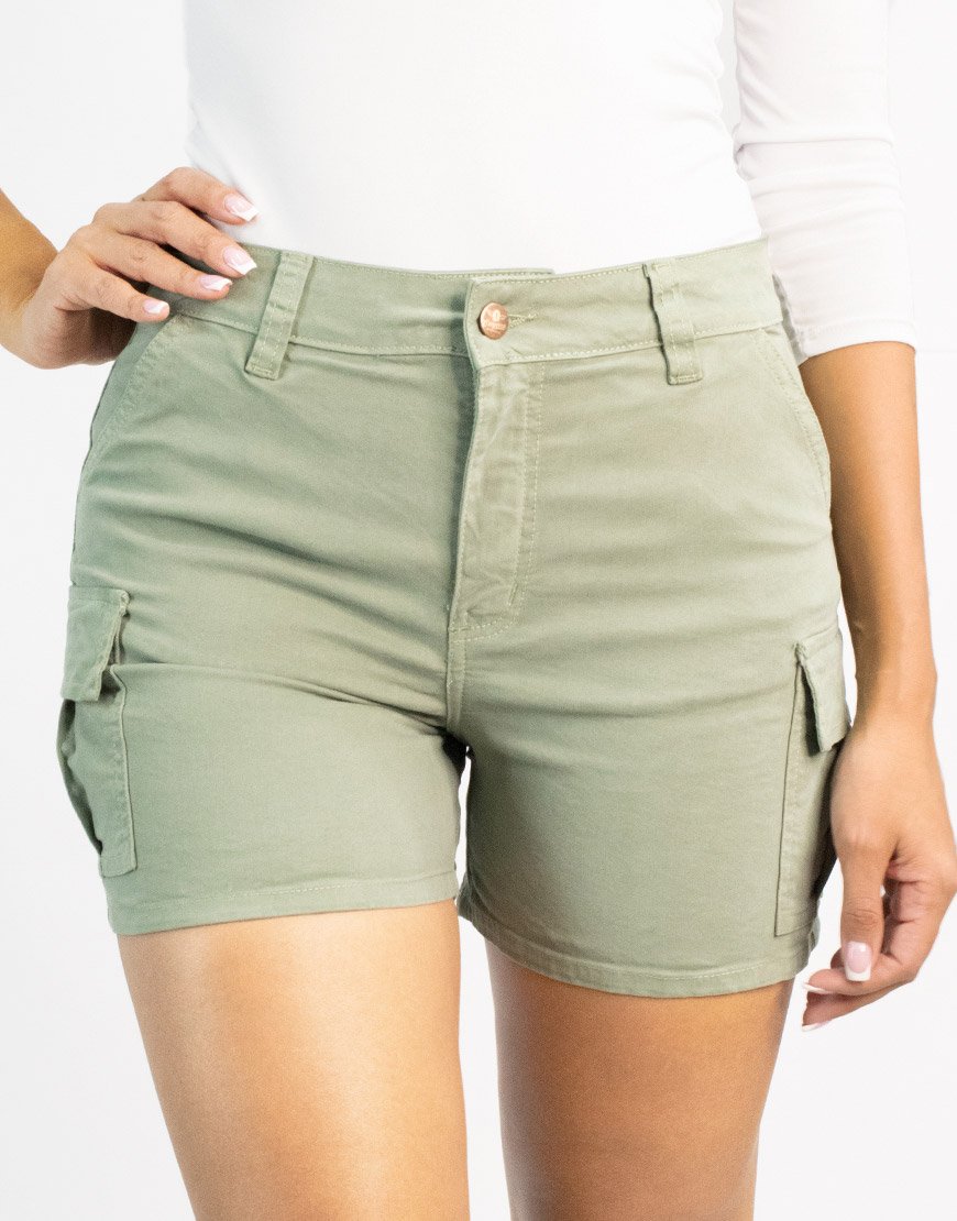 Short Mujer Cargo Urban Flex Drill Elástico