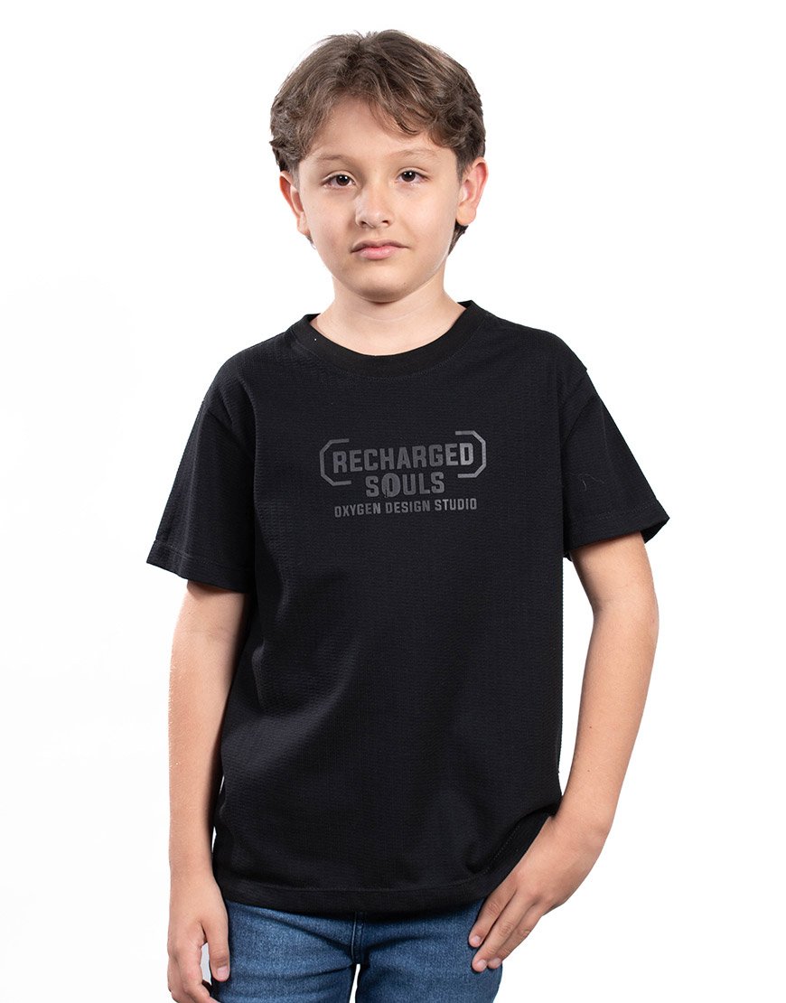 Camiseta Niño Algodón Estampado Relieve Recharged Souls