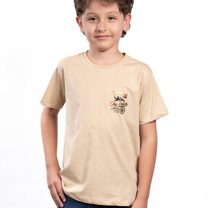 Camiseta Niño Algodón Estampado León Superior