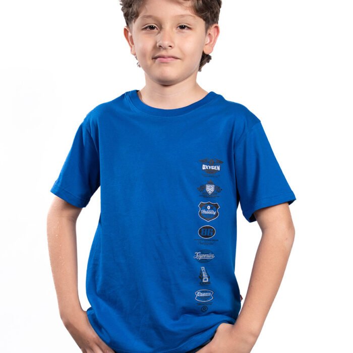 Camiseta Niño Algodón Estampado Logos Vertical