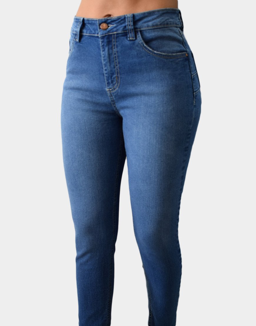 Jean Mujer Mid-Blue Skinny High Rise – Azul Medio