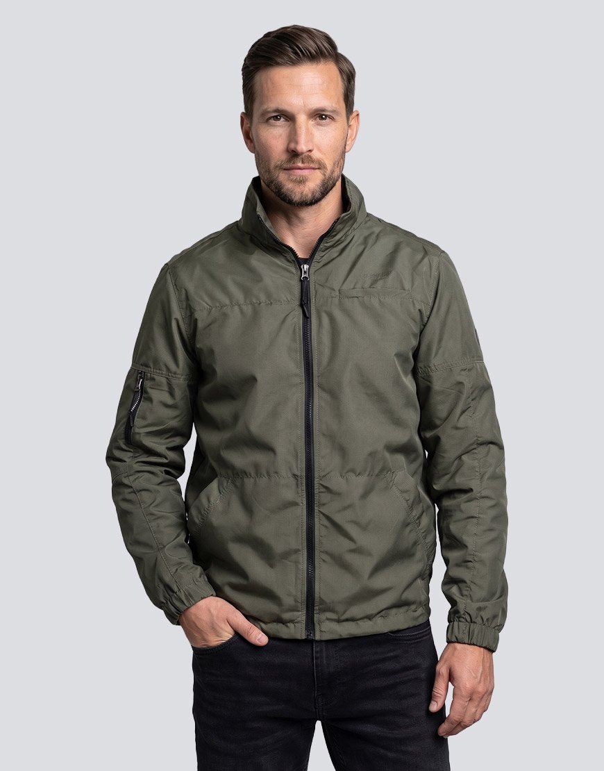 Chaqueta Antifluido Liviana con Cuello Alto