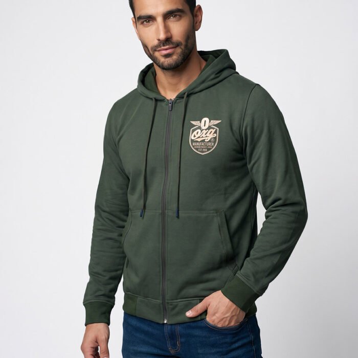 Hoodie Hombre Perchado con Estampado