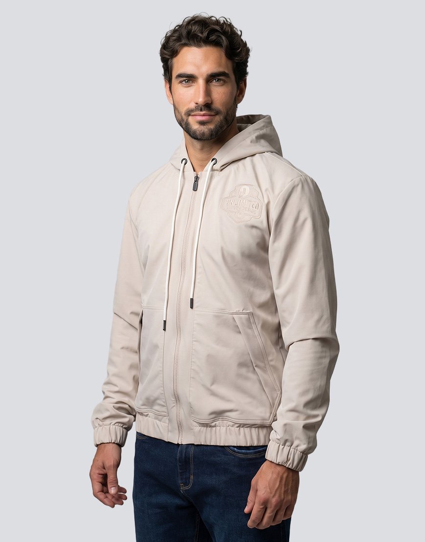 Chaqueta Cortavientos Antifluido con Capucha