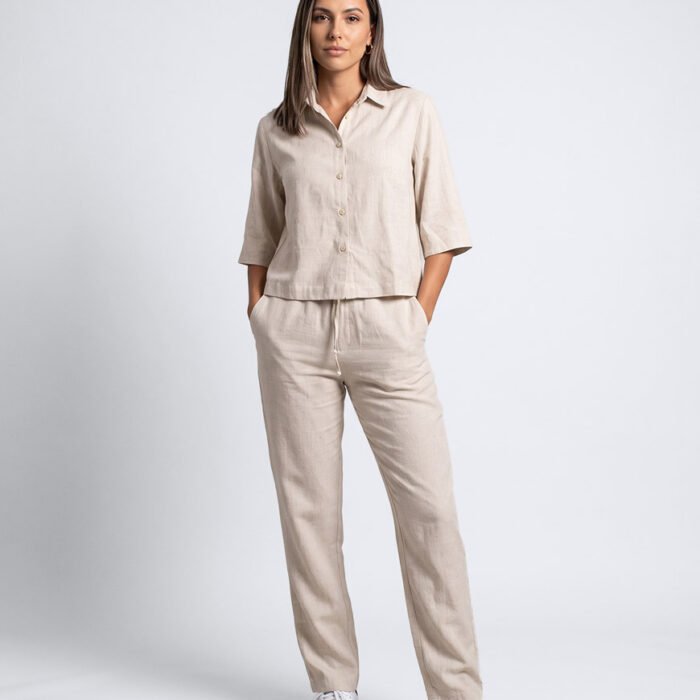 Pantalón Mujer Esencial de Lino Premium