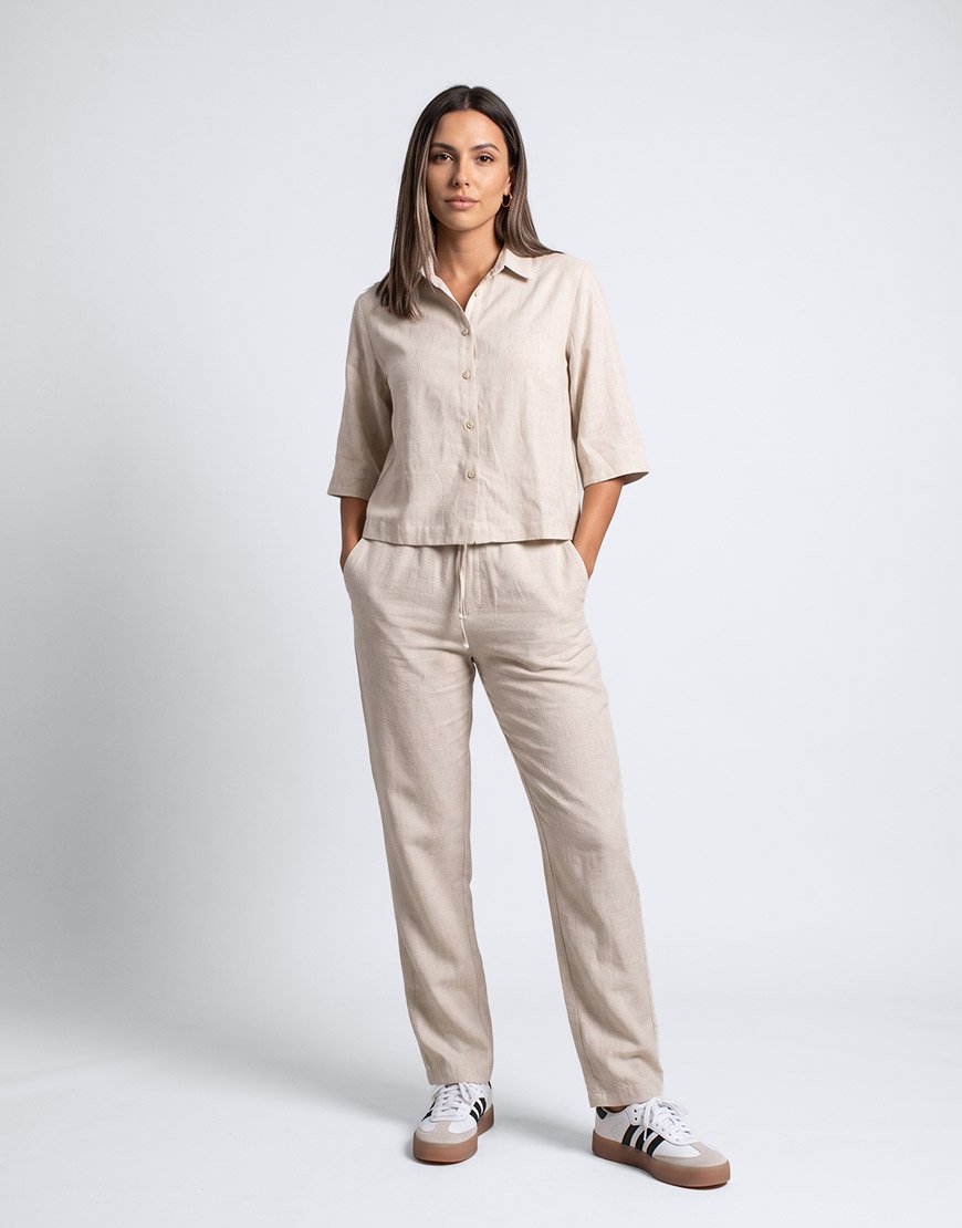 Pantalón Esencial de Lino Premium para Dama