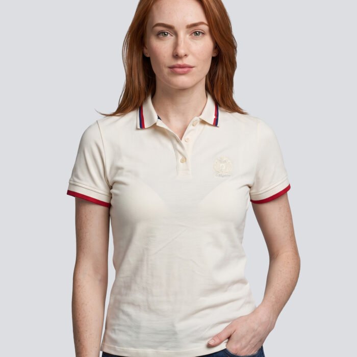 Camiseta Mujer Polo con Detalles Acanalados